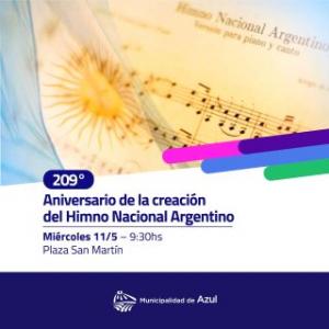 Acto por el aniversario de la creación del Himno Nacional Argentino